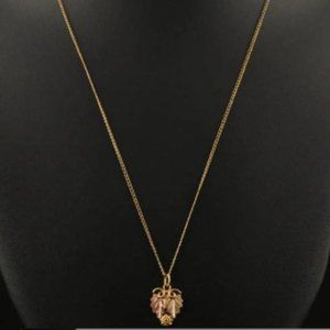 Vintage 14k Grape Vine Trigold Necklace